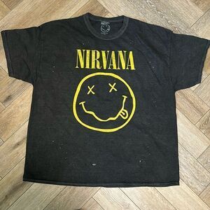 OS Urban Outfitters Distressed Nirvana Shirt